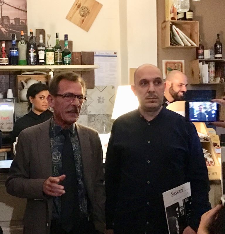 Sassari, Moriondo Caffè, con Benito Olmeo. Presentazione 'Sassari ieri oggi domani'

